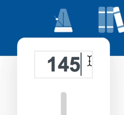 Change tempo by manual number entry