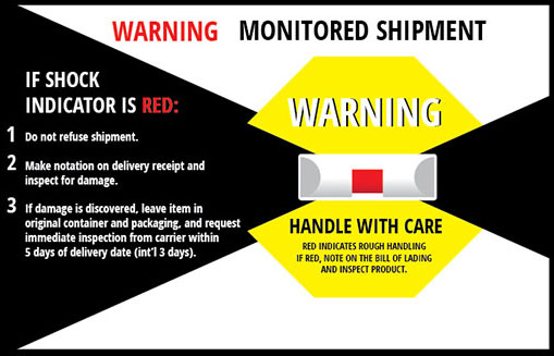 Shock Indicator sticker