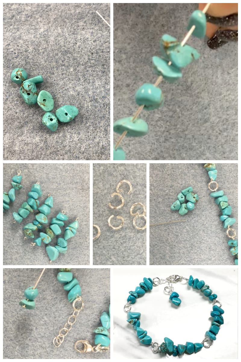 Linked Turquoise Bracelet Kit Instructions
