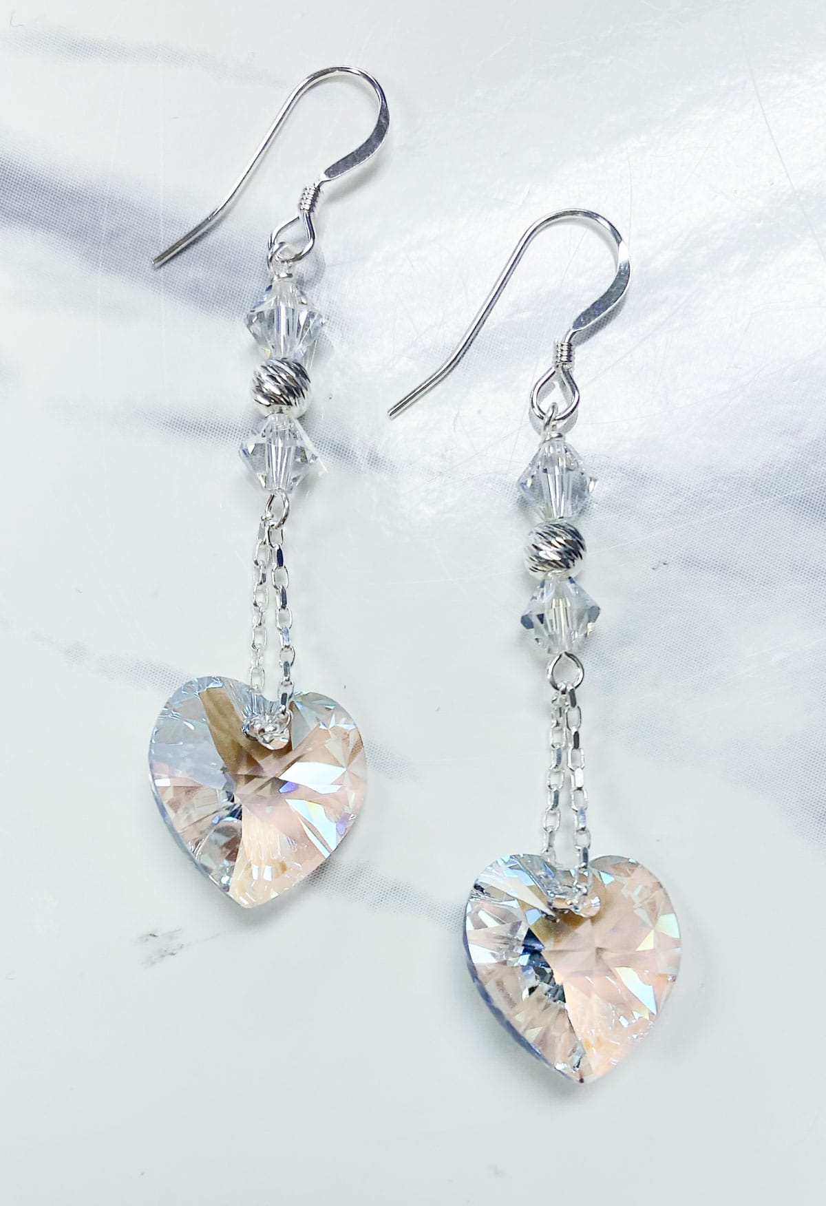 Crystal Moonlight Heart Drop Earring Kit