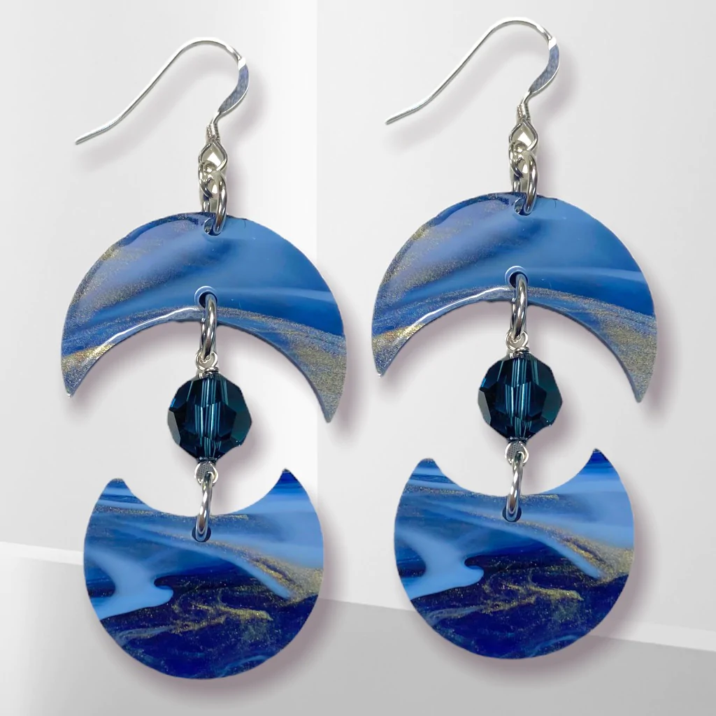 Blue Moon Earring - Jewelry Making Kit Instructions