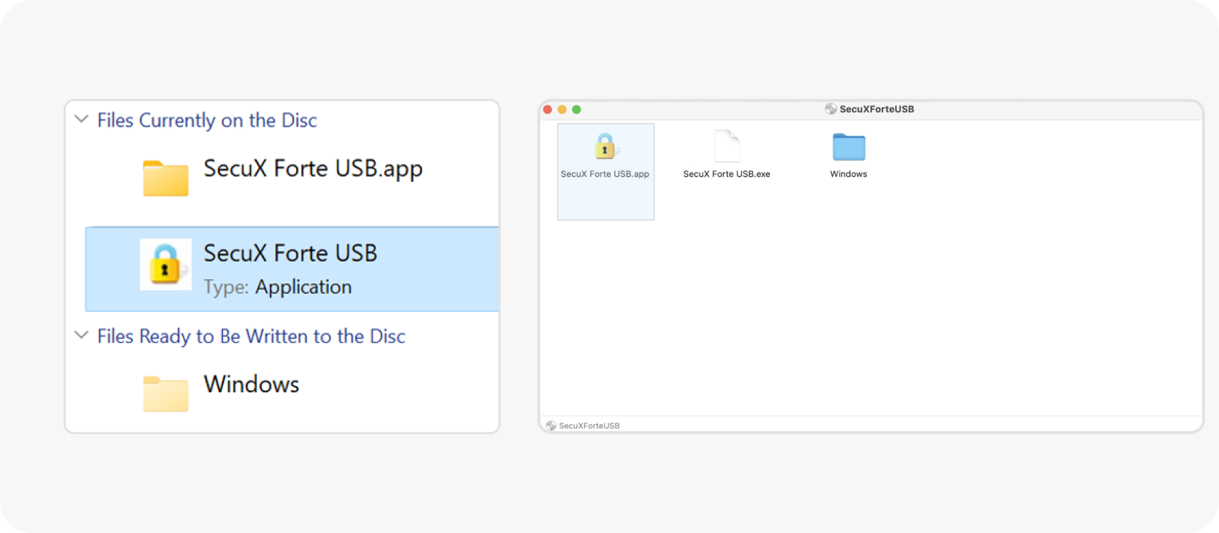 Login to the Secure Folder of the Forte USB Drive