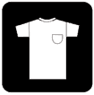 t-shirt icon on black background