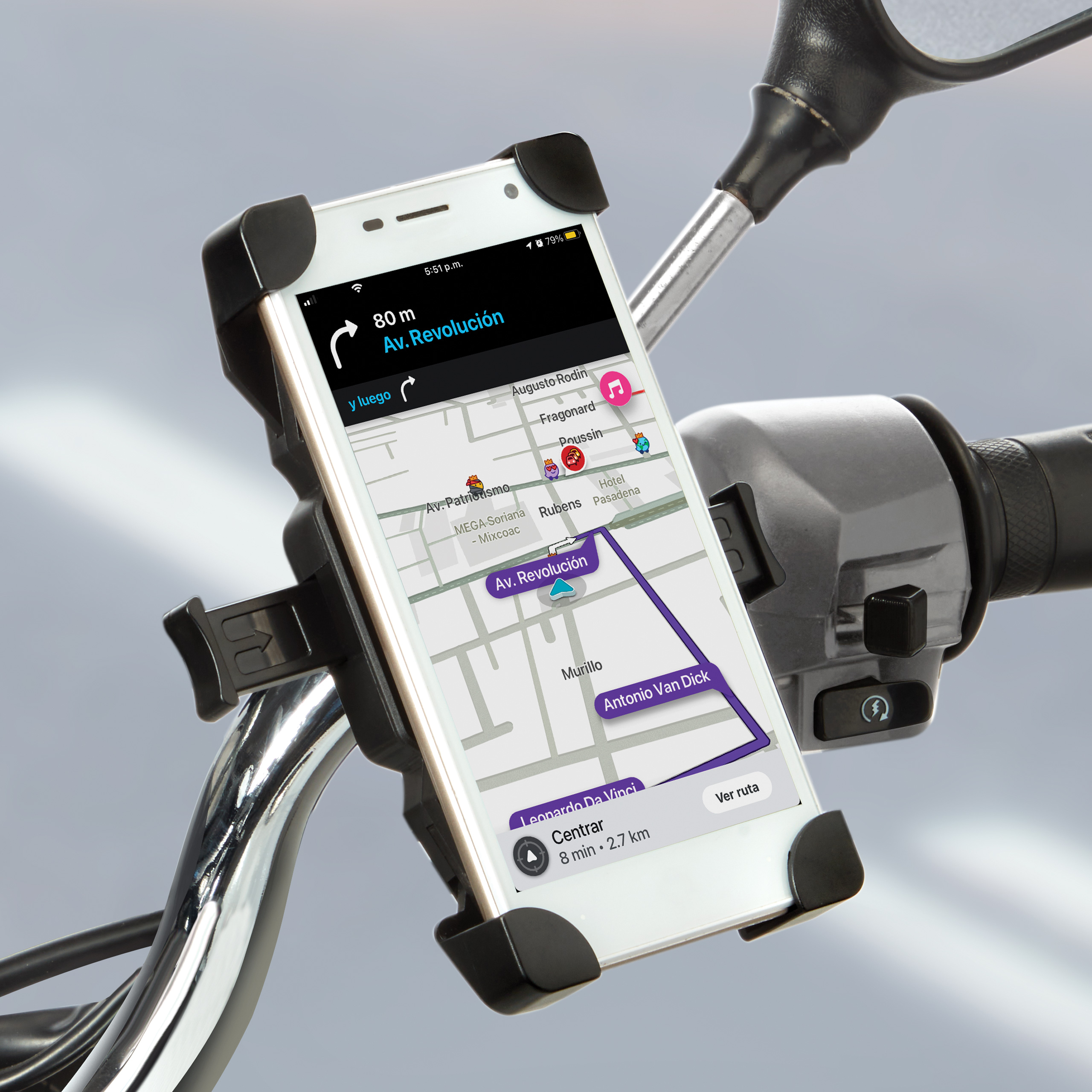 Soporte Porta Celular Bicicleta Moto Gps Map Wesdar