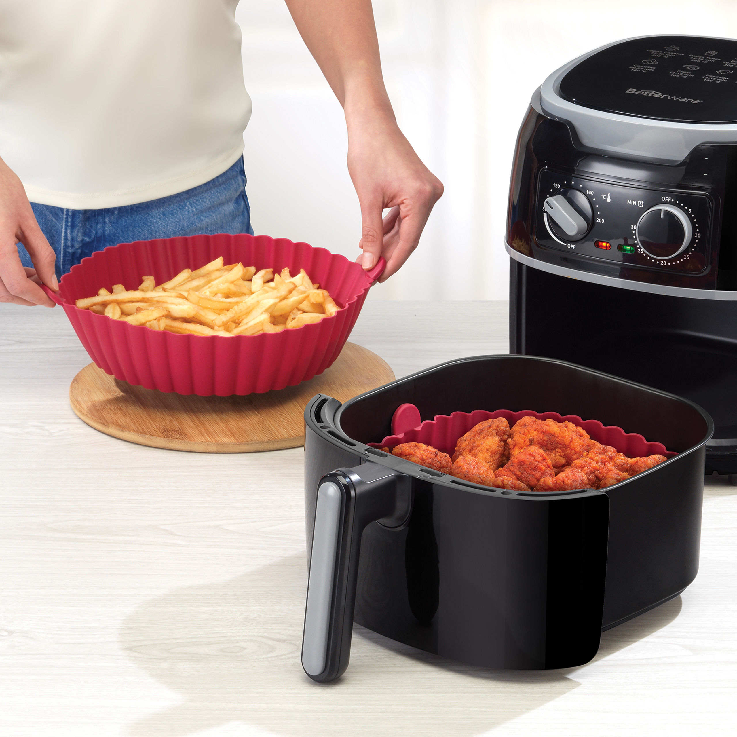 Molde Plato Tapete Silicona Para AirFryer Freidora De Aire - Agaval