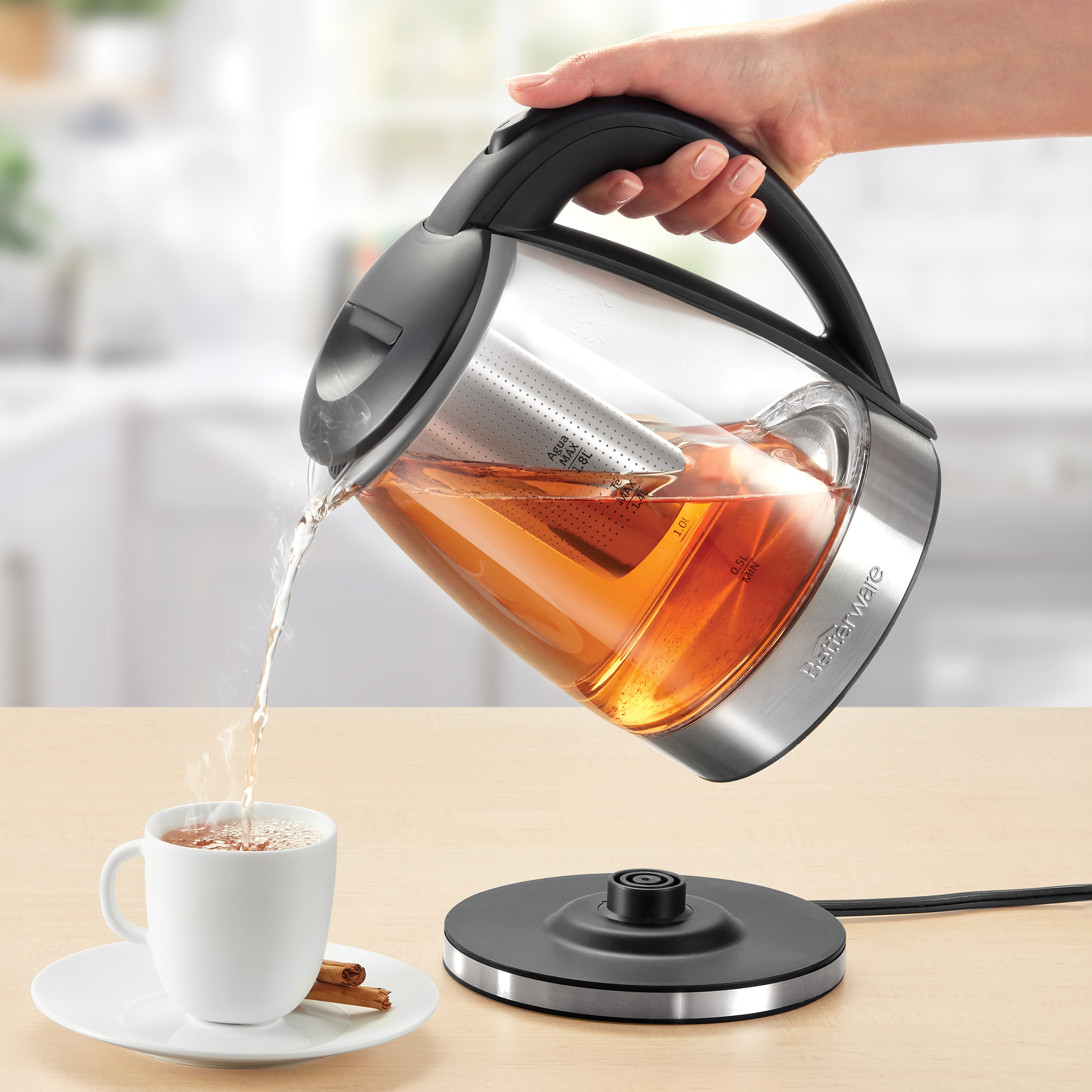 Tetera Cafetera Jarra Electrica 2L Calienta Rapido Acero Inoxidable Cafe Té  Para Hervir Agua : : Hogar y Cocina