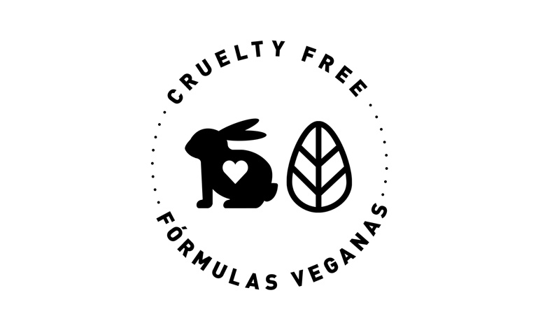 Arte ilustrativa mostra o selo cruelty free de fórmulas veganas da Beyoung.