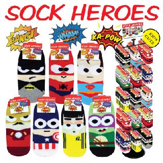 Assorted Super Hero Ankle Socks, 180 Pairs, New Condition, Est. Original Retail £5,760, Maidstone, GB