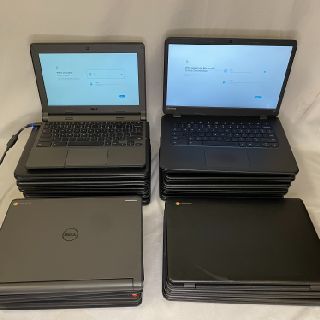 Chromebooks by Dell & Lenovo, N3060, 16GB & More, 20 Units, Used - Fair Condition, Est. Original Retail $10,000, Cypress, TX