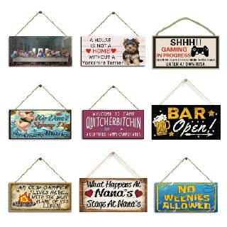 Wooden Hanging Door Signs, 250 Units, New Condition, Est. Original Retail $5,250, Buffalo, CA