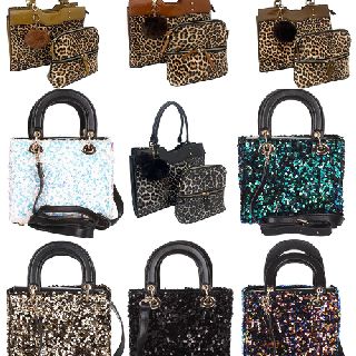 Mixed Lot of Sequined Satchel and 2in1 Leopard Print Tote Bag 6291/BC-716511, 54 Units, New Condition, Est. Original Retail $5,046, Los Angeles, CA