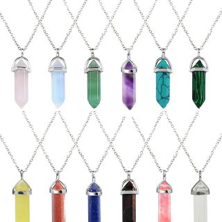 Natural Stone Hexagonal Column Crystal Pendant Necklaces, 210 Units, New Condition, Est. Original Retail $5,040, Carson, CA