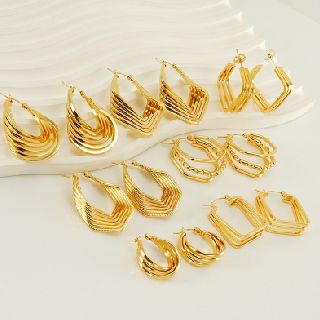 18K Personalized Geometric Earrings for Women, 150 Pairs, New Condition, Est. Original Retail $5,100, Corning, AR