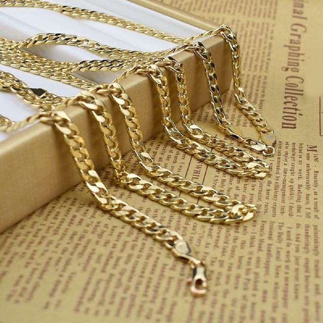 18k, 6mm Gold Plated Necklaces Maspeth, NY, FREE SHIPPING