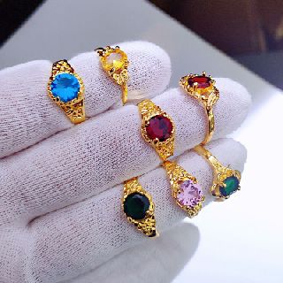 Assorted Gold Plated Colorful Zircon Crystal Rings, 400 Units, New Condition, Est. Original Retail $5,600, El Paso, TX