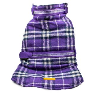 Purple Plaid Reversible Weatherproof Dog Coats, 1,275 Units, New Condition, Est. Original Retail $29,537, Elyria, OH