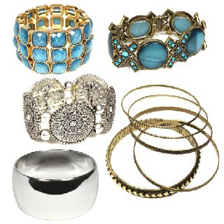 Assorted Rhinestone Glass Metal Bracelets, Cuffs & Bangles, 1,200 Units, New Condition, Est. Original Retail $8,400, Walnut, CA