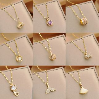 Gold Plated Zircon Pendant Necklaces, 150 Units, New Condition, Est. Original Retail $5,250, Reno, NV