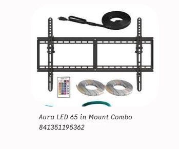 Image of 1 Pallet of Aura LED 65inch TV Mount Combo, 108 Units, New Condition, Ext. Retail $8,100, Chino, CA