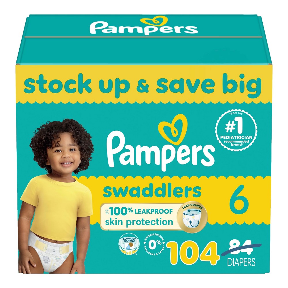 Image of 4 Pallets of Pampers Swaddlers Sensitive Disposable Diapers, 160 Units, Ext. Retail $8,638, Ontario, CA