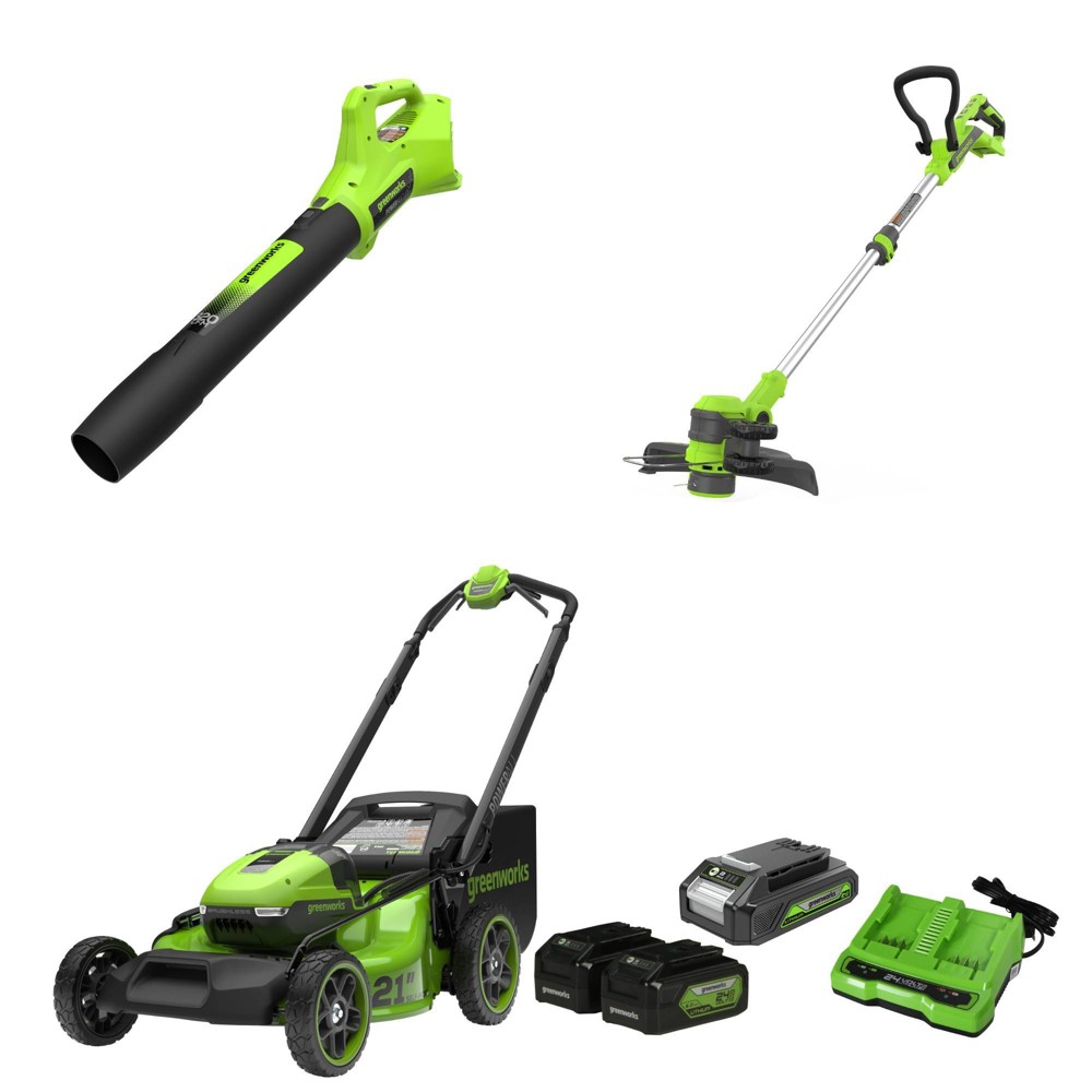 Image of 4 Pallets of Greenworks POWERALL 3pc Combo Lawn Kits, 32 Units, Ext. Retail $25,280, Ontario, CA