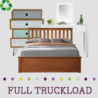 Truckload of Bedroom, Kitchen & Dining, Entertainment Furniture & More, 141 Pieces, Salvage Condition, Ext. Sale Price €59,776, Lich, DE