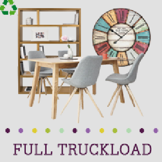 Truckload of Kitchen & Dining, Bedroom, Entertainment Furniture & More, 202 Pieces, Salvage Condition, Ext. Sale Price €82,405, Lich, DE