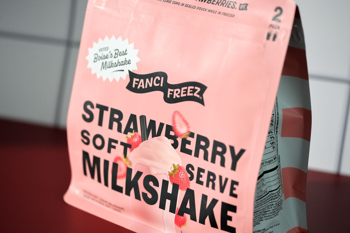 Fanci Freez Strawberry milkshake pouch