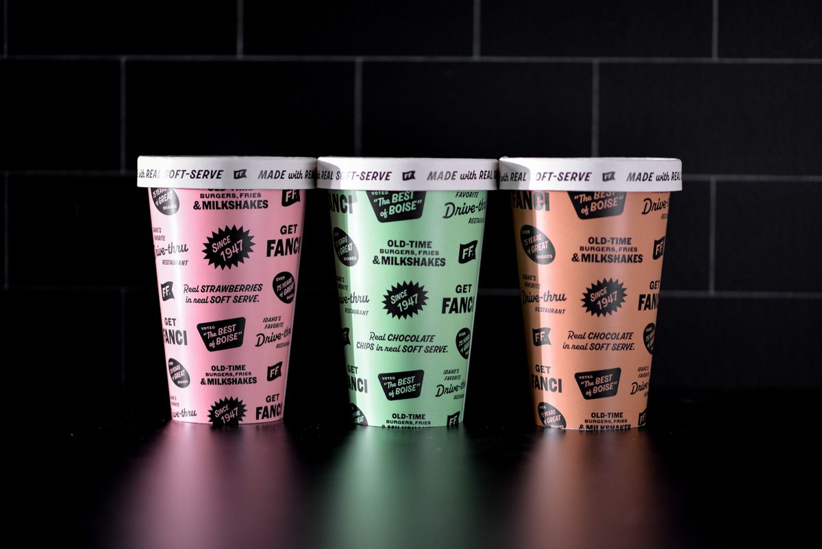 back side of Fanci Freez milkshake cups