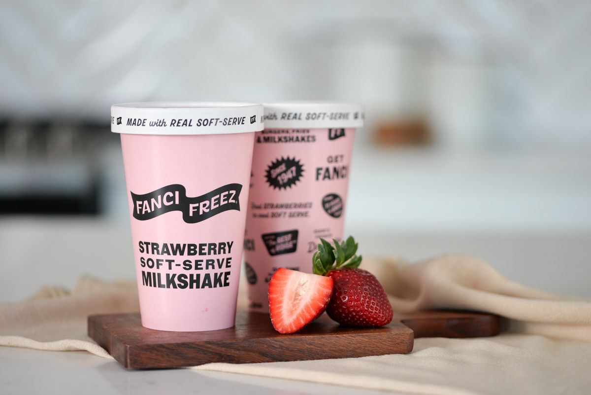 strawberry milkshake cups