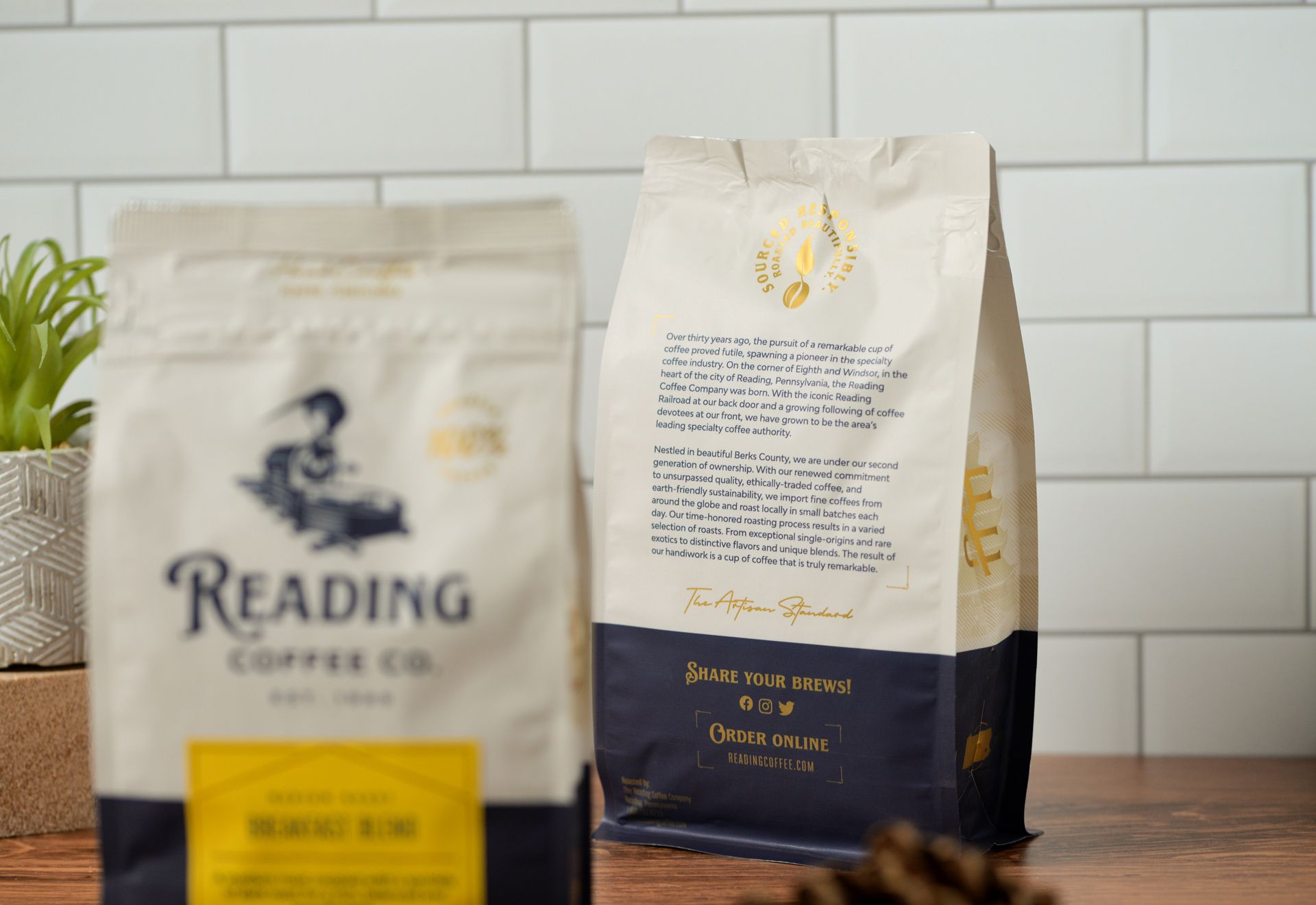 Back of Reading Coffee Bags