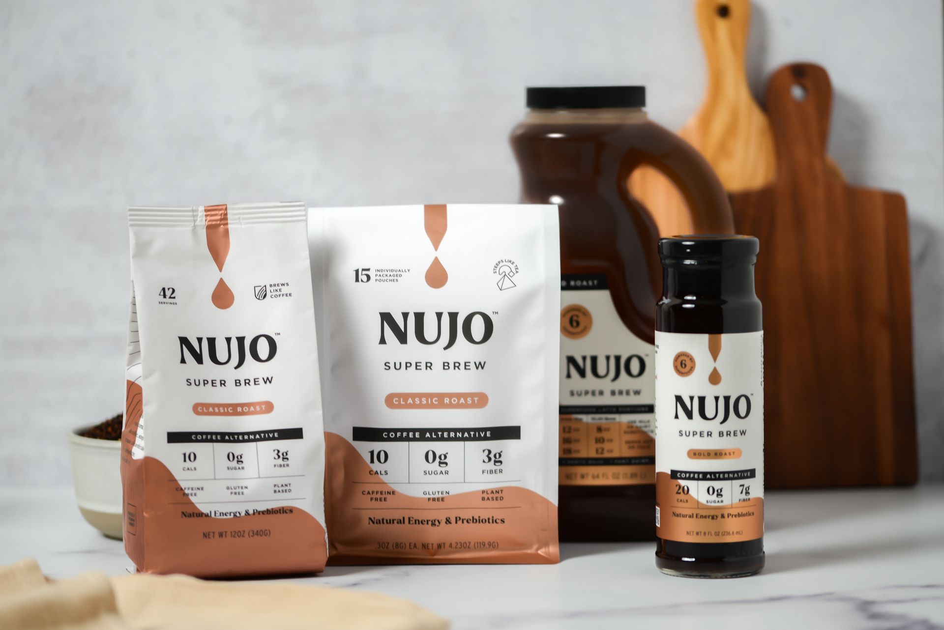 All NUJO product packaging