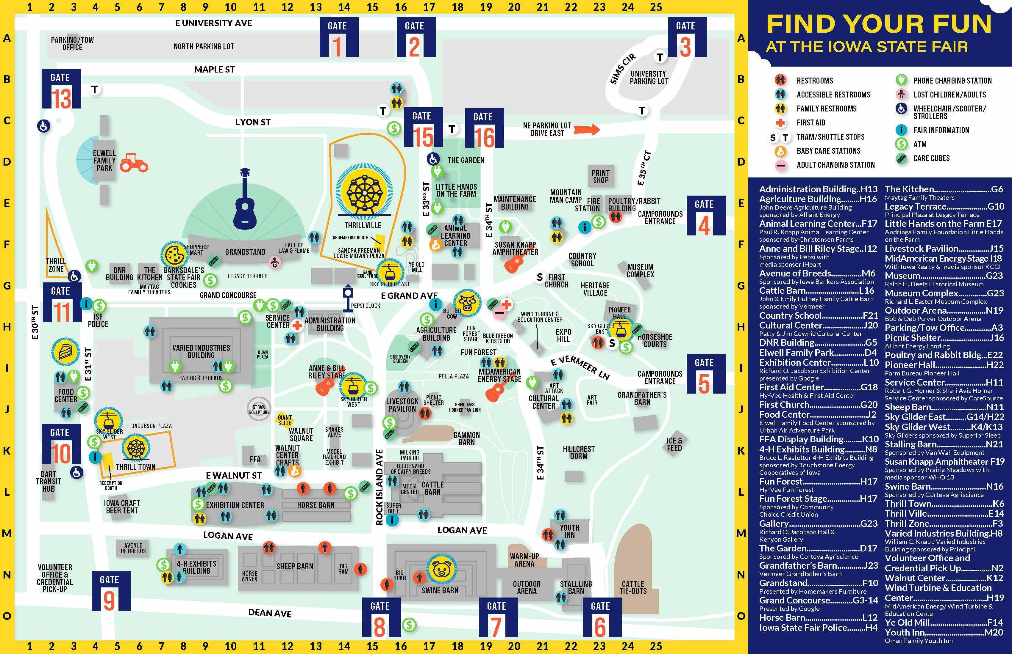 Iowa State Fair Fairgrounds Map