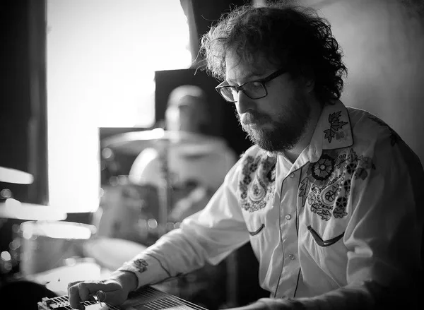 Tim Marcus playing pedal steel guitar