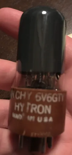 A 1953 Hytron 6V6GT tube
