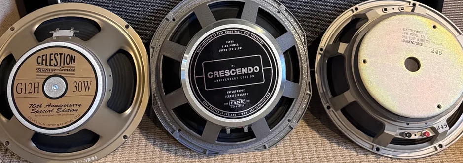 Fane Crescendo AE with EV12L and Celestion G12H30 Anniversary
