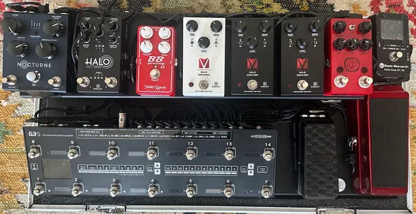 Andy's pedalboard top
