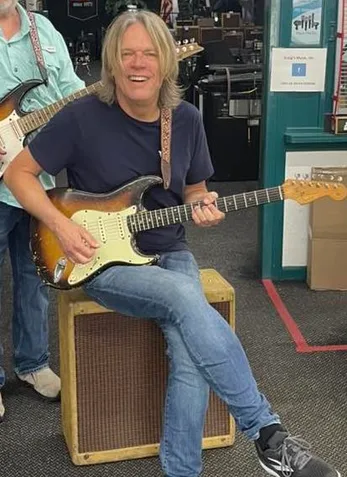 Andy with James' old 1955 Tweed Bassman