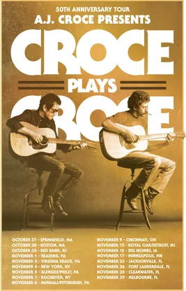 A.J. Croce 50th Anniversary Tour poster — Croce Plays Croce