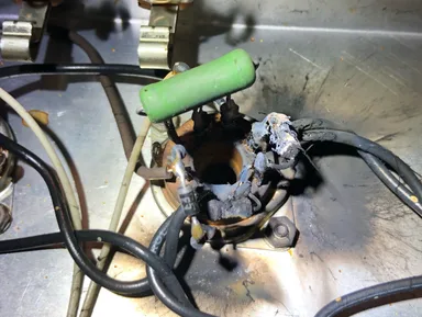 Smoke Signals — burned power socket in the Trainwreck after the Denver incident