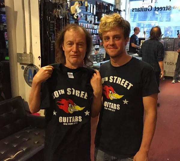 Angus Young and Justin