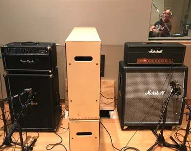 Marshall and Two-Rock together in studio.