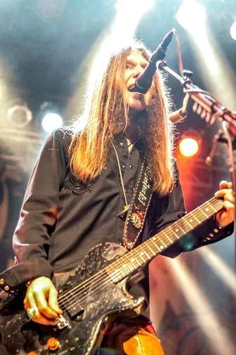 Charlie and #1 '56 Les Paul Junior onstage