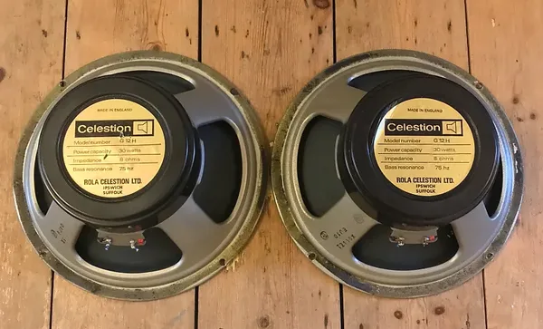 Blackback Celestion G12H speakers