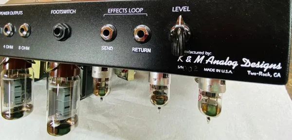 Early Two Rock K&M Analog Designs rear panel