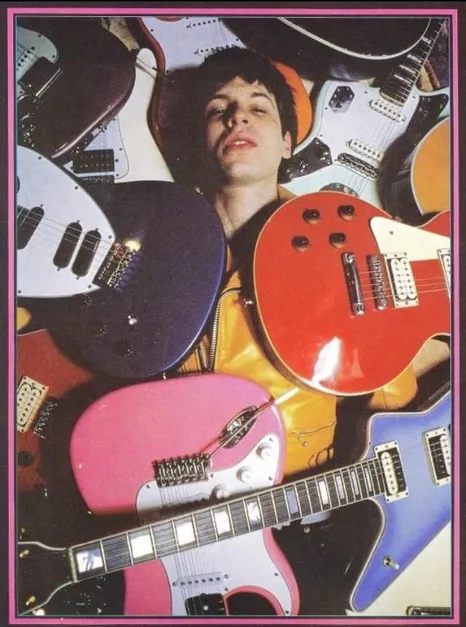 Elliot Easton with guitars