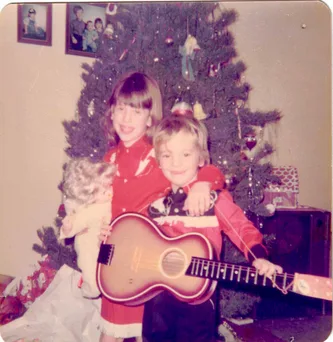 Christmas 1976 John Woodland and sister