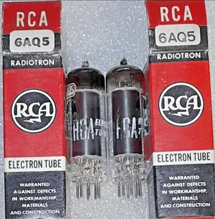 A pair of RCA 6AQ5 tubes