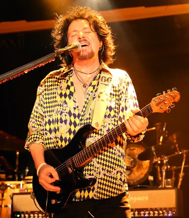 Steve Lukather of Toto performing in 2017