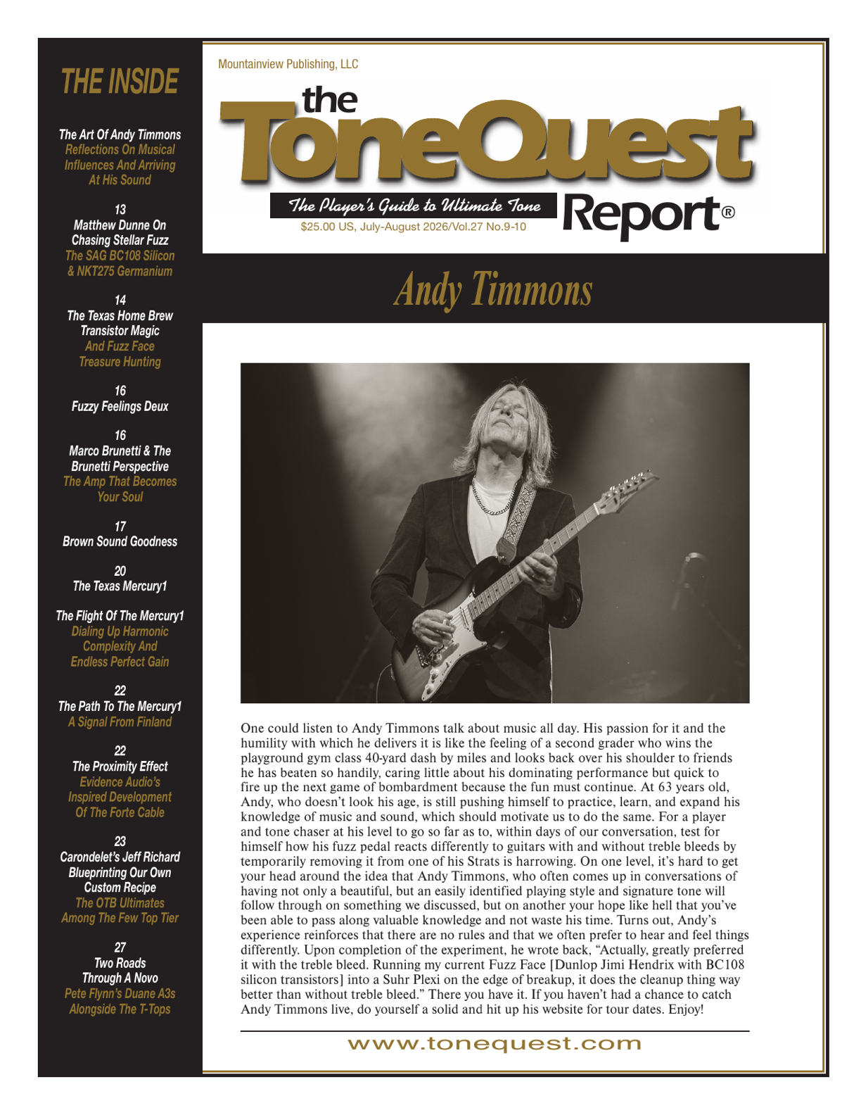 July-August 2026 — Andy Timmons